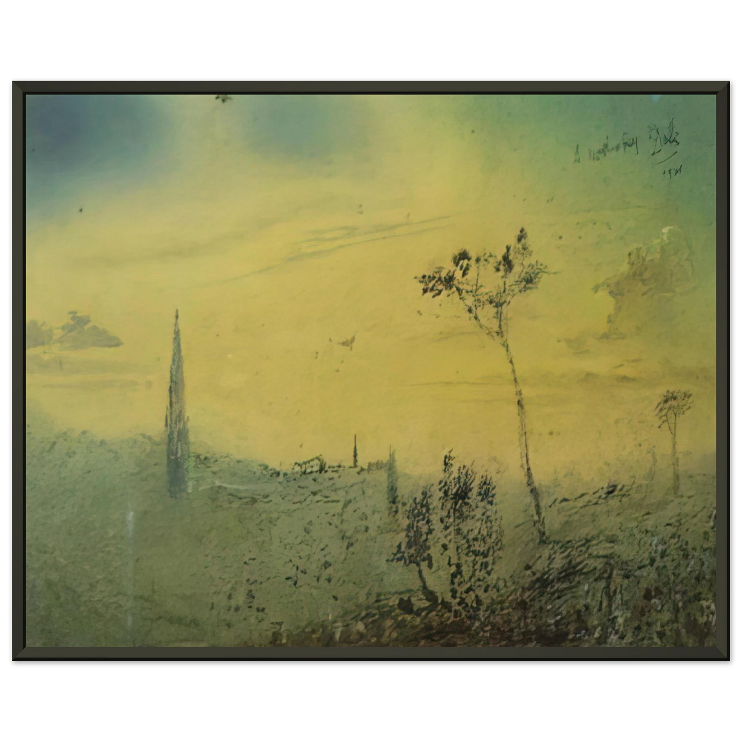 Salvador Dali  LANDSCAPE 1 Framed Art Print  - Aluminum Frame - 70x100 cm / 28x40 inches