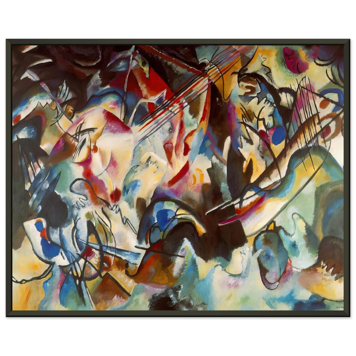 Wassily Kandinsky  COMPOSITION VI 1913 Framed Art Print  - Aluminum Frame - 40x50 cm / 16x20 inches