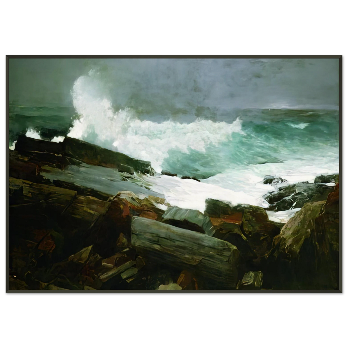 Winslow Homer WEATHERBEATEN 1894 Framed Art Print - Aluminum Frame - 21x29.7 cm / 8x12"