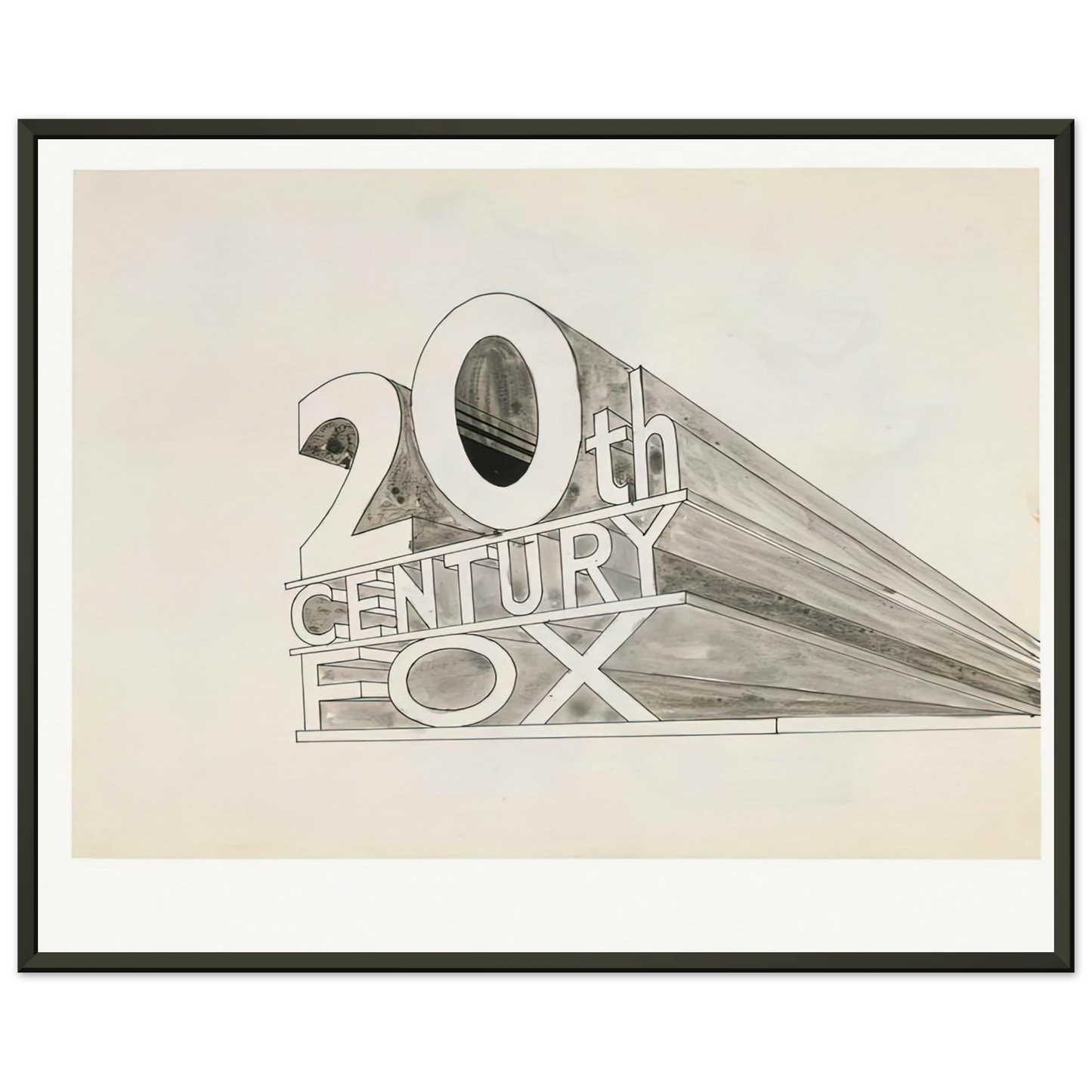 Edward Ruscha TRADEMARK STUDY 5 1962 Framed Art Print - Aluminum Frame - 70x100 cm / 28x40 inches
