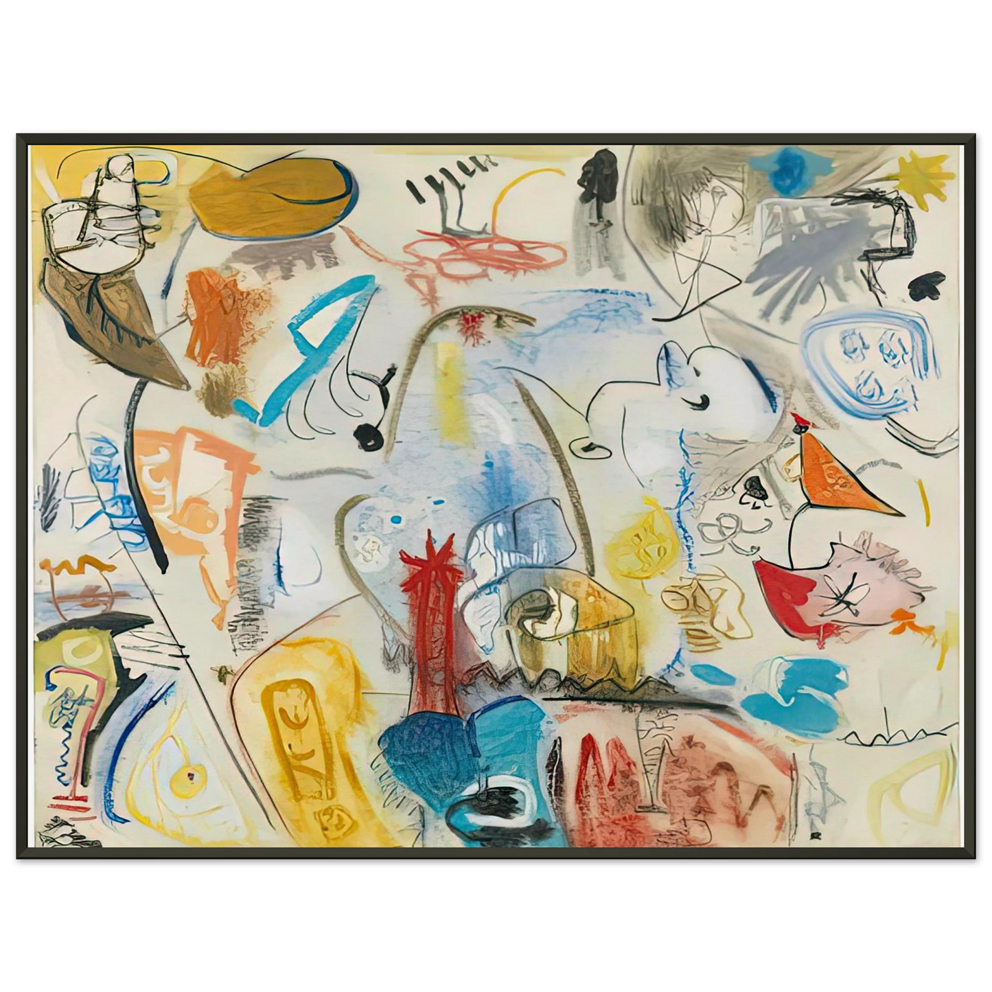 Helen Frankenthaler  Circus Landscape 1951 Framed Art Print  - Aluminum Frame - 60x80 cm / 24x32 inches