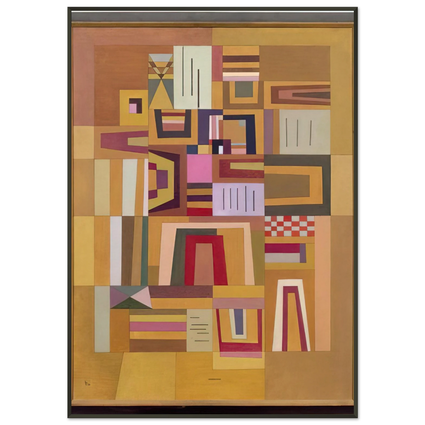 Wassily Kandinsky  COMPENSATION ROSE 1933 Framed Art Print  - Aluminum Frame - 21x29.7 cm / 8x12"