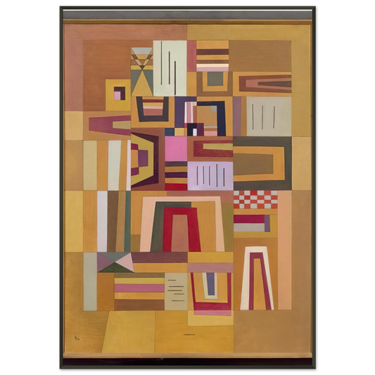 Wassily Kandinsky  COMPENSATION ROSE 1933 Framed Art Print  - Aluminum Frame - 21x29.7 cm / 8x12"