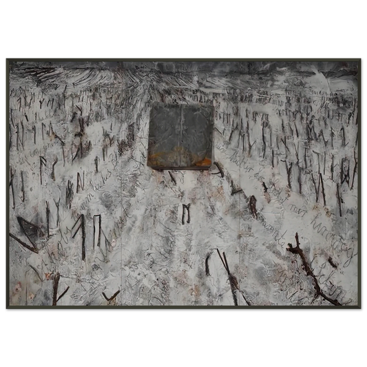 Anselm Kiefer  BLACK FLAKES 2006 Framed Art Print  - Aluminum Frame - 21x29.7 cm / 8x12"