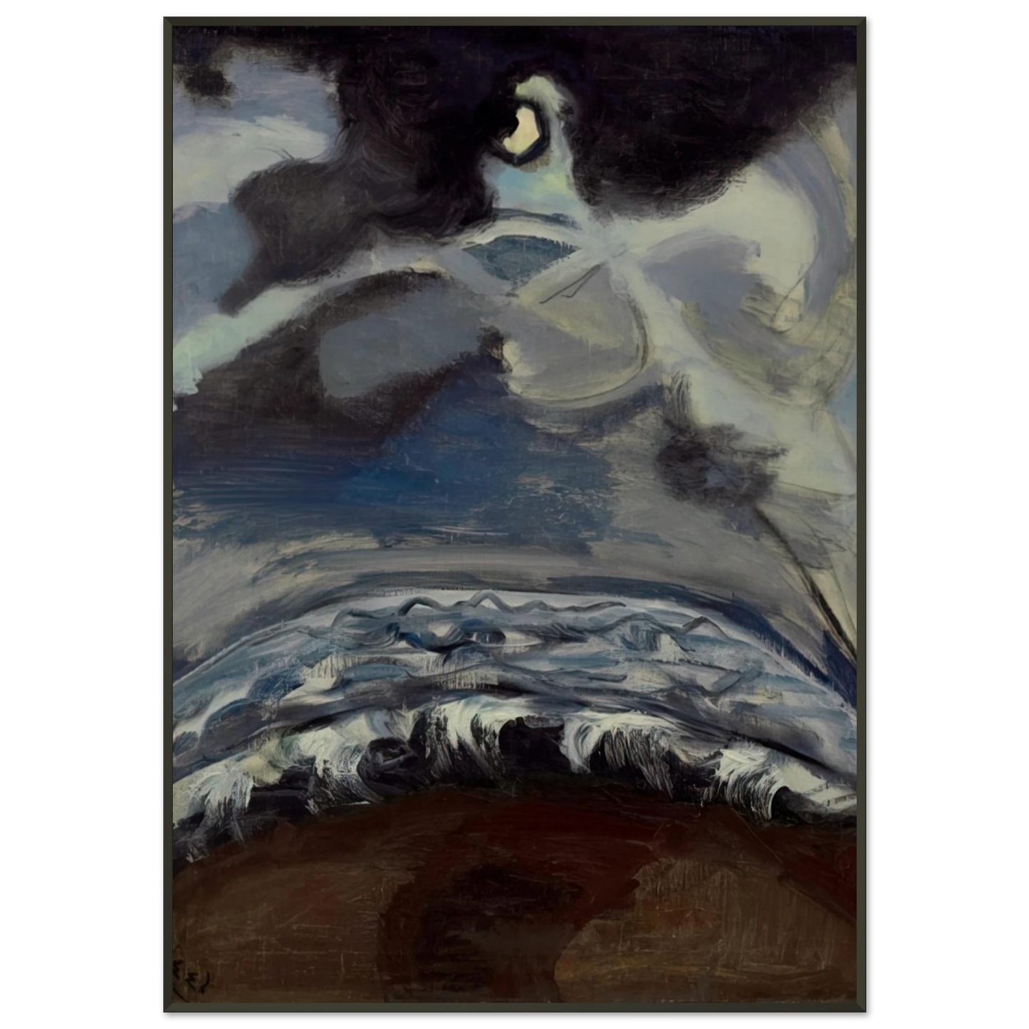 Alice Neel The Sea Framed Art Print - Aluminum Frame - 21x29.7 cm / 8x12"