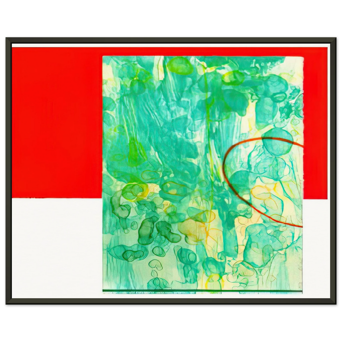 Sam Gilliam Bluest Framed Art Print - Aluminum Frame - 70x100 cm / 28x40 inches