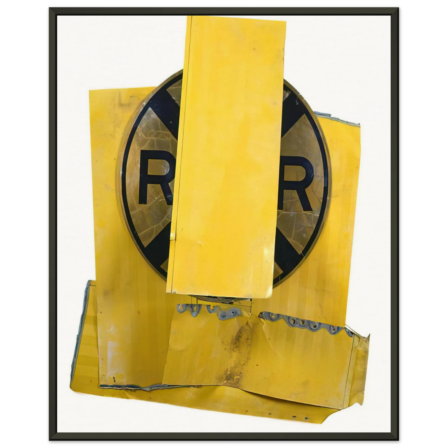 Robert Rauschenberg YELLOW VISOR GLUT 1989 Framed Art Print - Aluminum Frame - 40x50 cm / 16x20 inches
