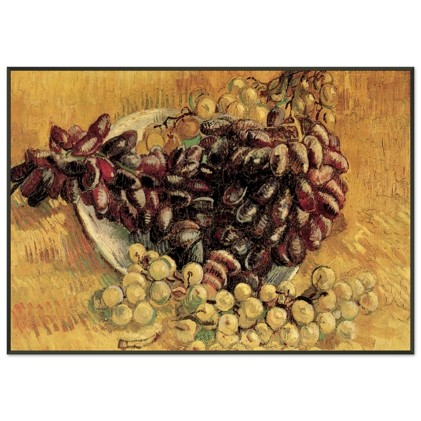 Vincent van Gogh  Still Life with Grapes Framed Art Print  - Aluminum Frame - 21x29.7 cm / 8x12"
