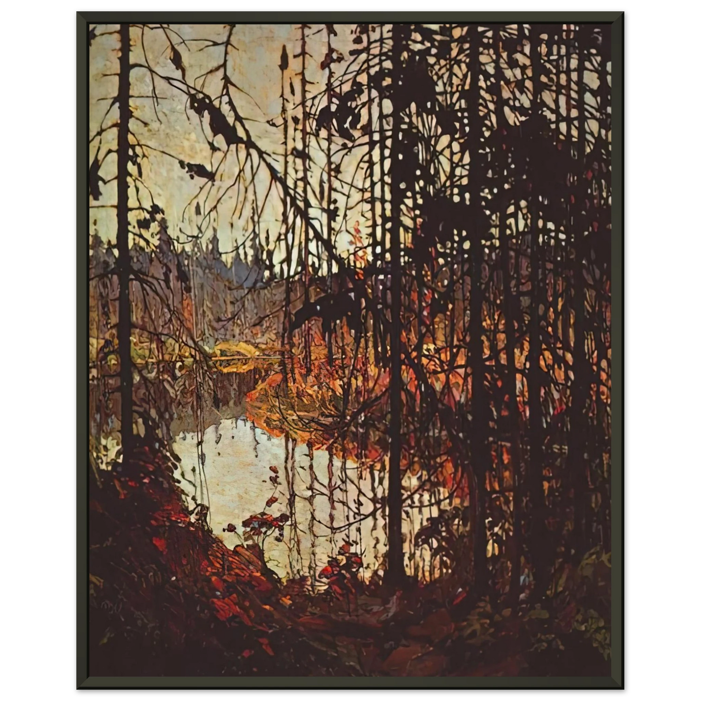 Tom Thomson NORTHERN RIVER 1915 Framed Art Print - Aluminum Frame - 40x50 cm / 16x20 inches