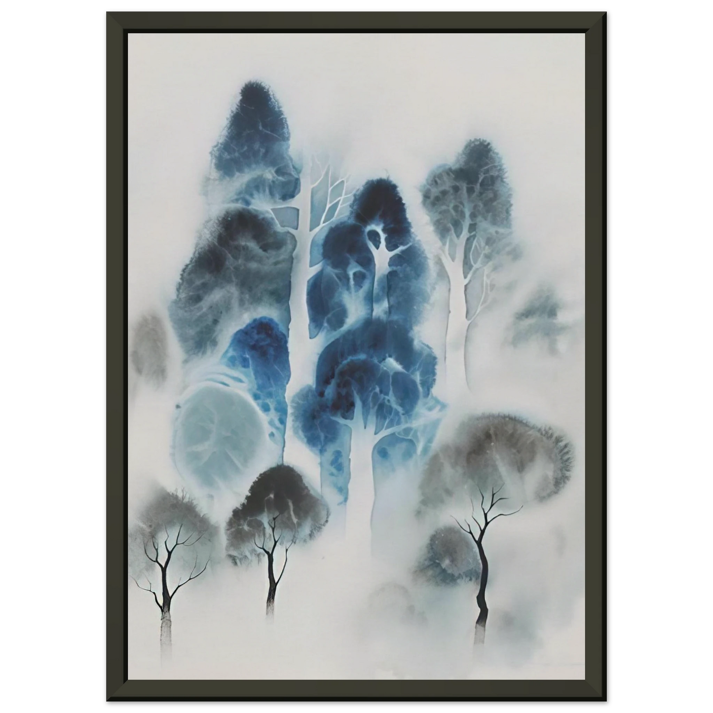 Eyvind Earle Woodland Framed Art Print - Aluminum Frame - 70x100 cm / 28x40 inches