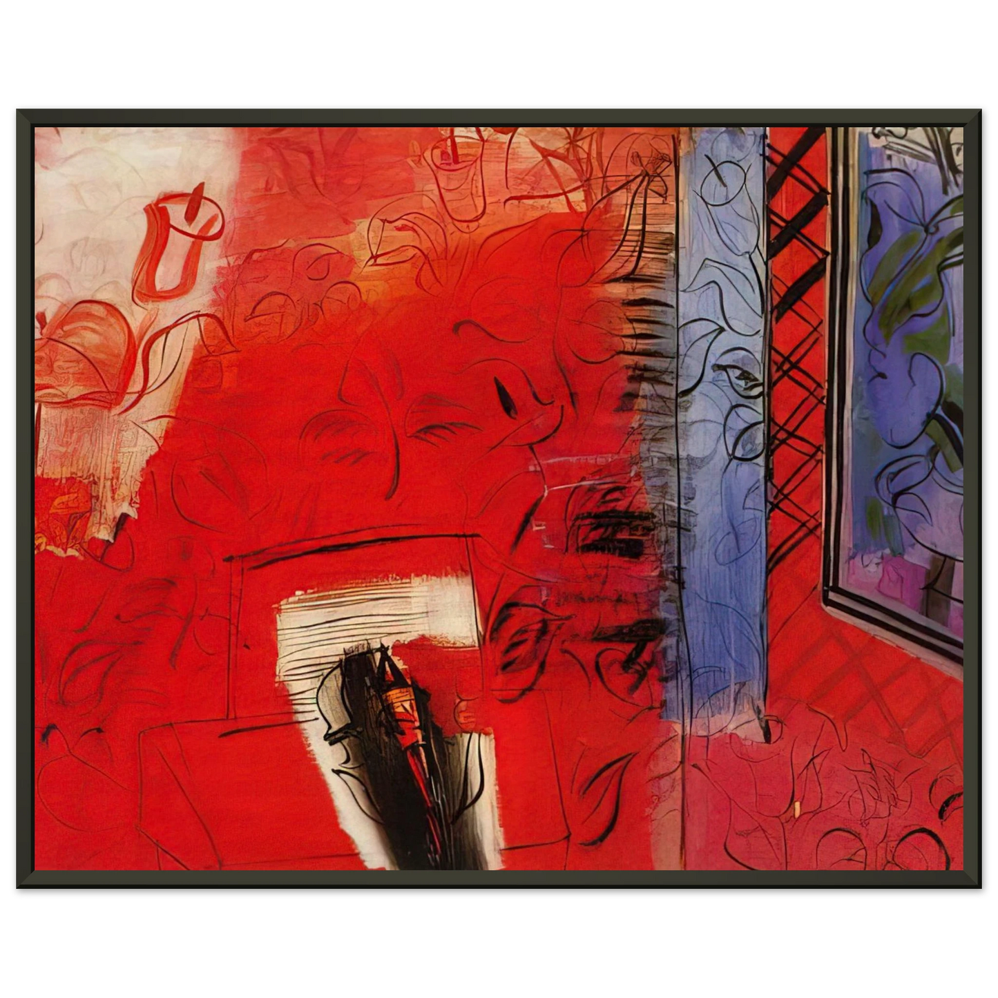 Raoul Dufy STILL LIFE WITH VIOLIN HOMMAGE TO BACH 1952 Framed Art Print - Aluminum Frame - 60x80 cm / 24x32 inches
