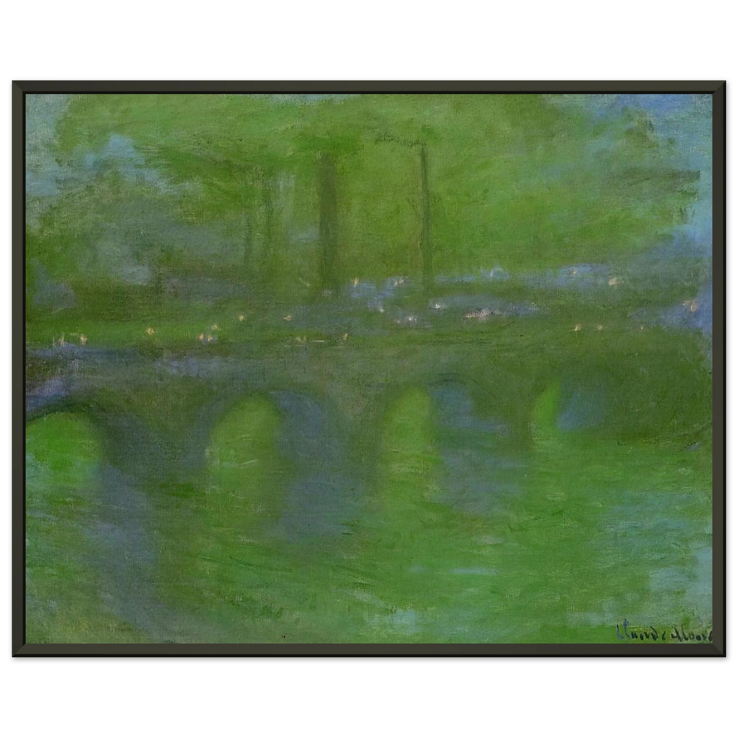 claude monet Waterloo Bridge Dawn Framed Art Print - Aluminum Frame - 60x80 cm / 24x32 inches