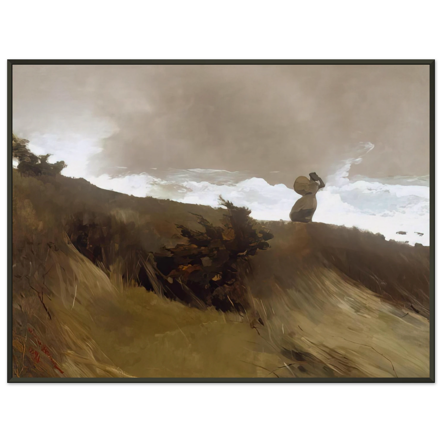 Winslow Homer THE WEST WIND Framed Art Print - Aluminum Frame - 70x100 cm / 28x40 inches