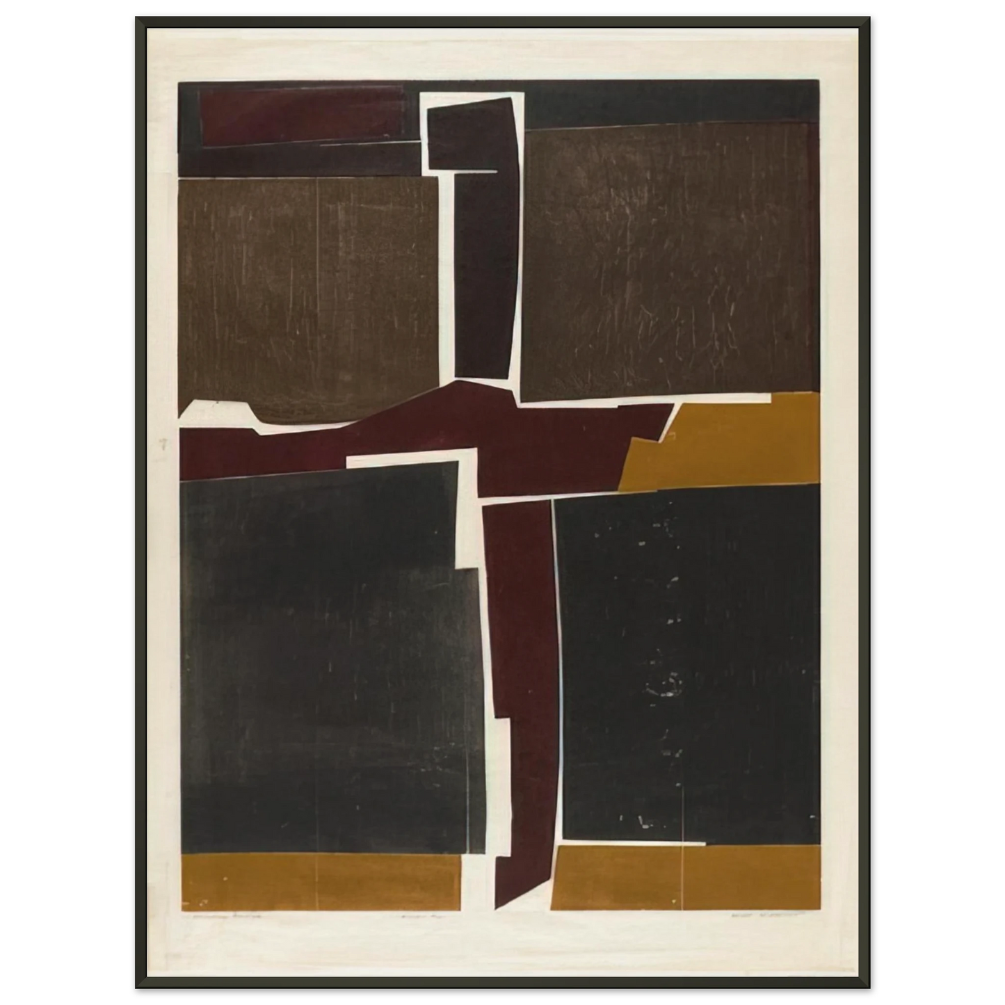 Will Barnet Singular Image 1964 United States Framed Art Print - Aluminum Frame - 60x80 cm / 24x32 inches