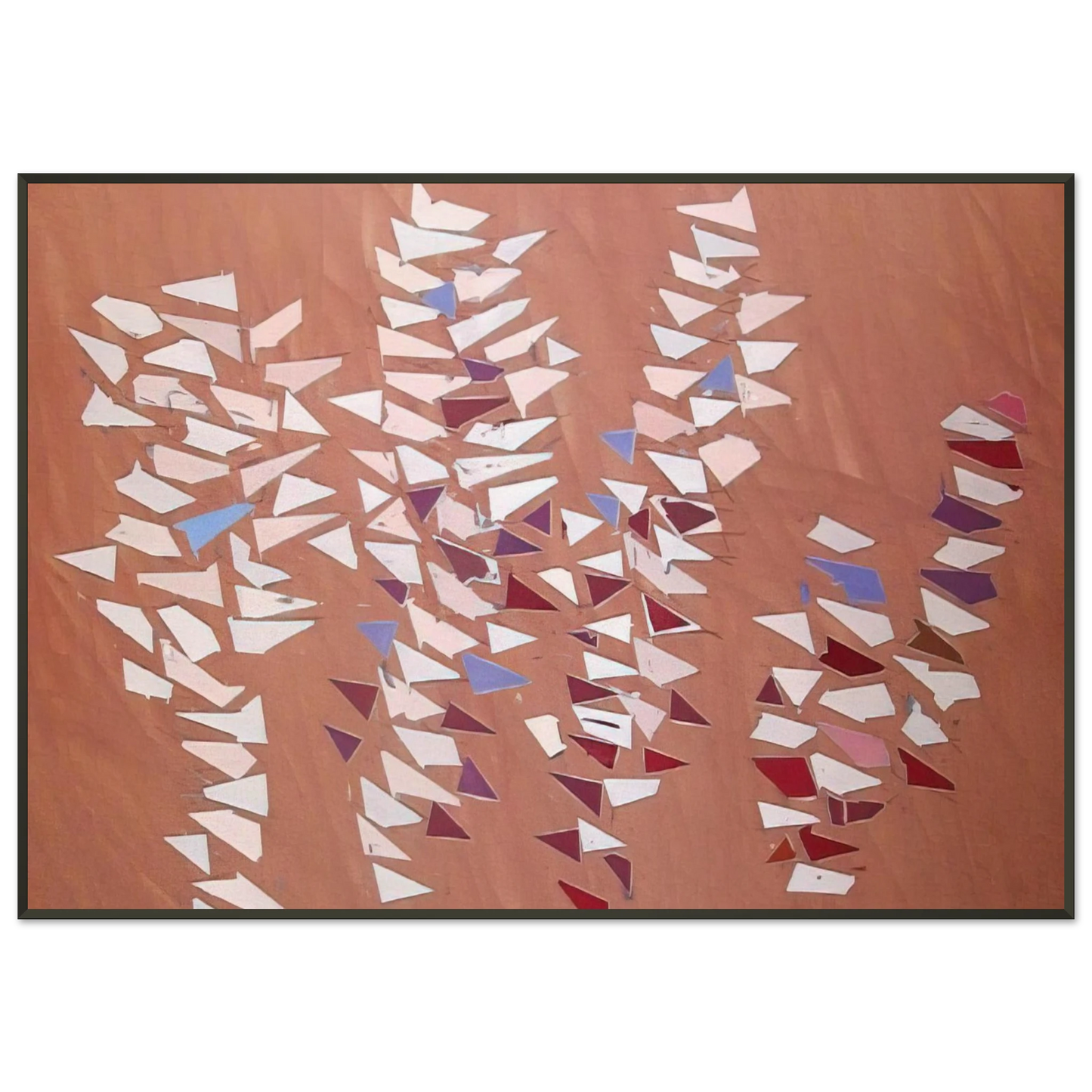 Robert Goodnough On Gray Pink 1988 Framed Art Print - Aluminum Frame - 21x29.7 cm / 8x12"