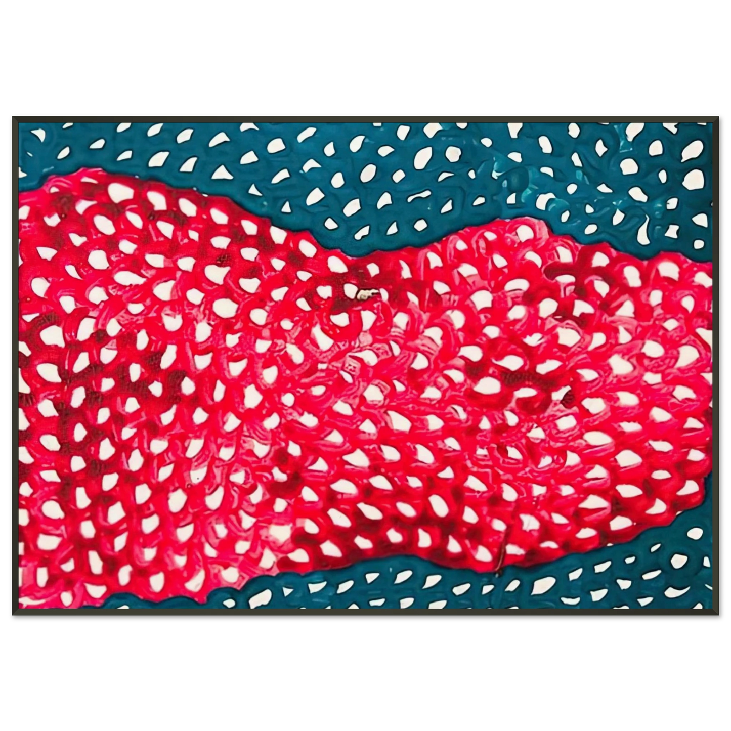 Yayoi Kusama WAVES 1953 Framed Art Print - Aluminum Frame - 21x29.7 cm / 8x12"