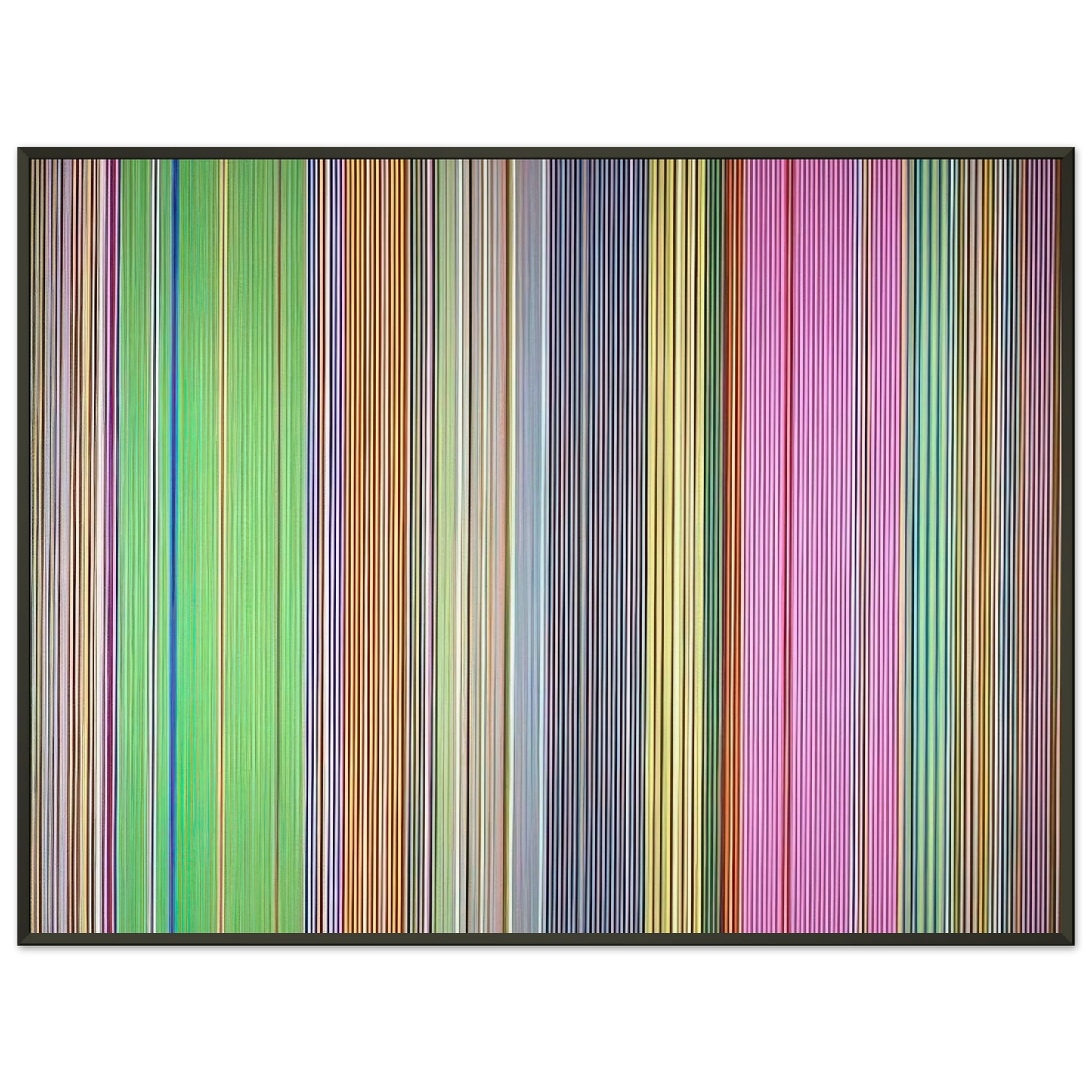 Gene Davis Raspberry Icicle 1967 Framed Art Print - Aluminum Frame - 70x100 cm / 28x40 inches