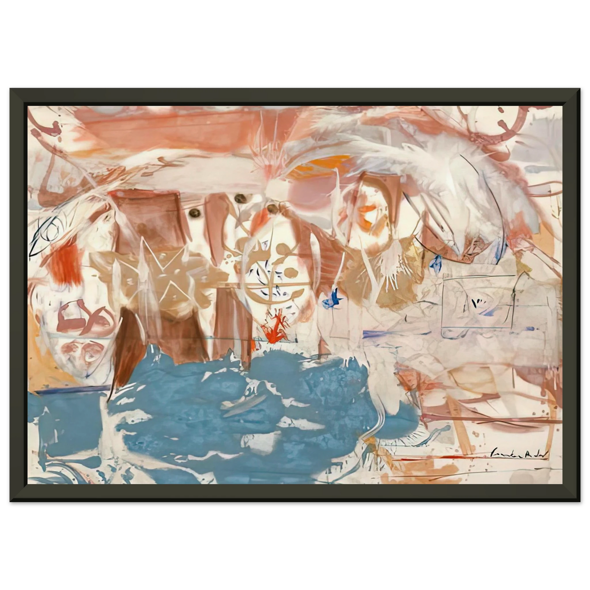 Helen Frankenthaler  Dawn After the Storm 1957 Framed Art Print  - Aluminum Frame - 60x80 cm / 24x32 inches