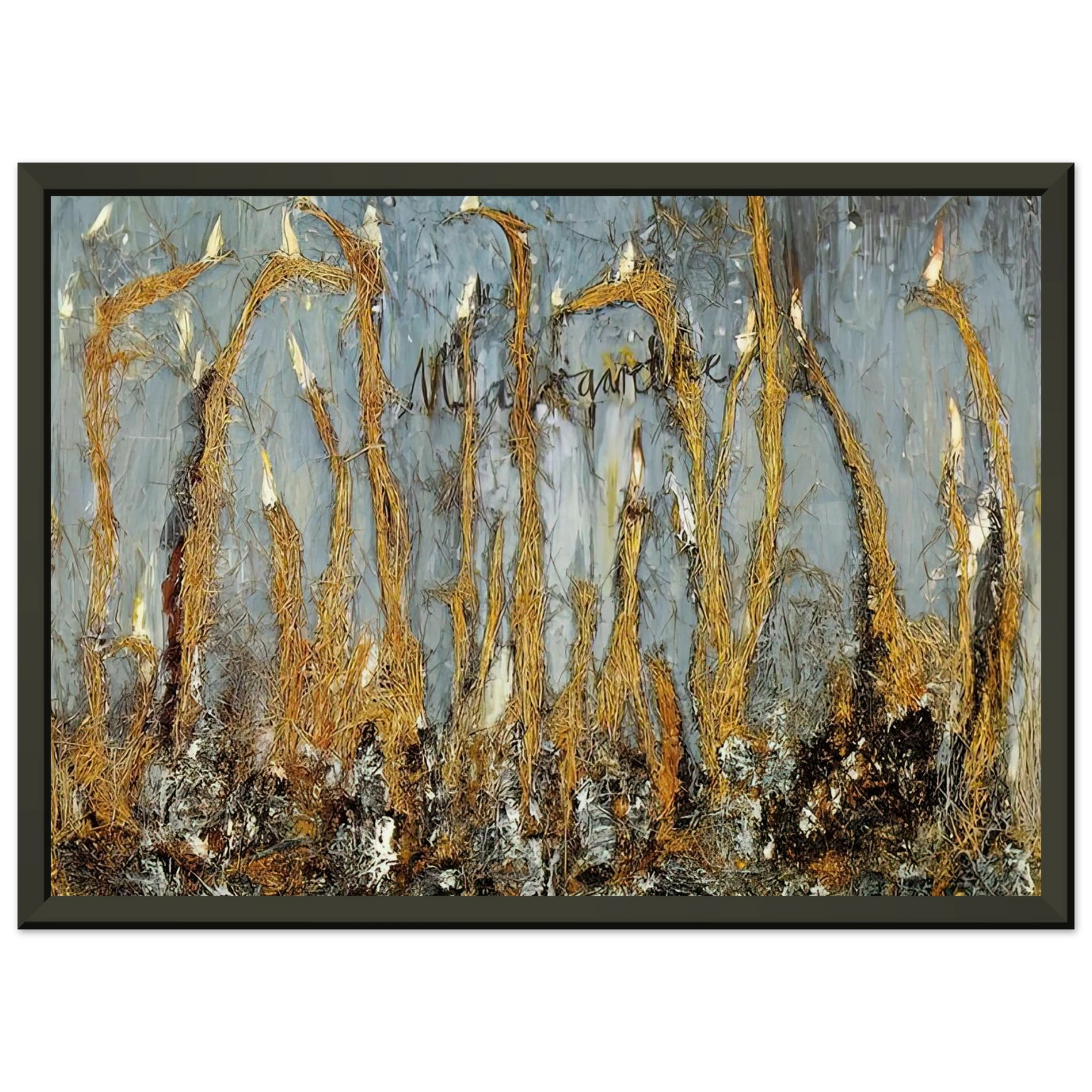 Anselm Kiefer MARGARETHE Framed Art Print - Aluminum Frame - 70x100 cm / 28x40 inches