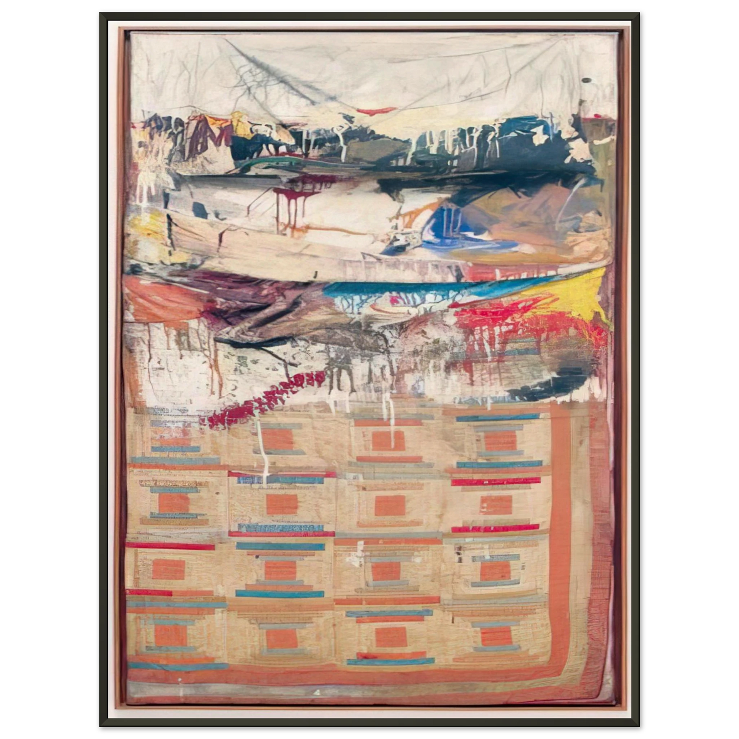Robert Rauschenberg BED Framed Art Print - Aluminum Frame - 40x50 cm / 16x20 inches