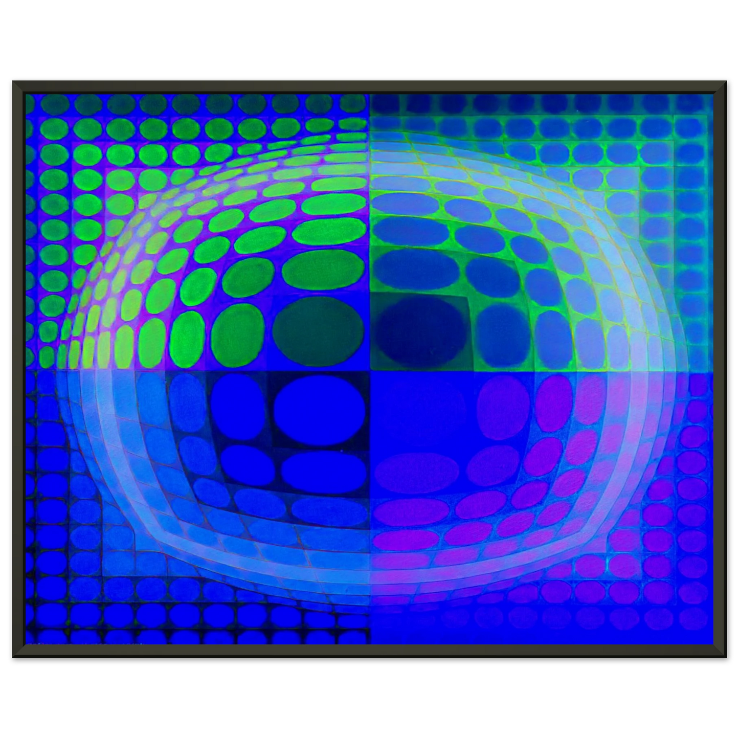 Victor Vasarely PalKet 1974 Framed Art Print - Aluminum Frame - 60x80 cm / 24x32 inches
