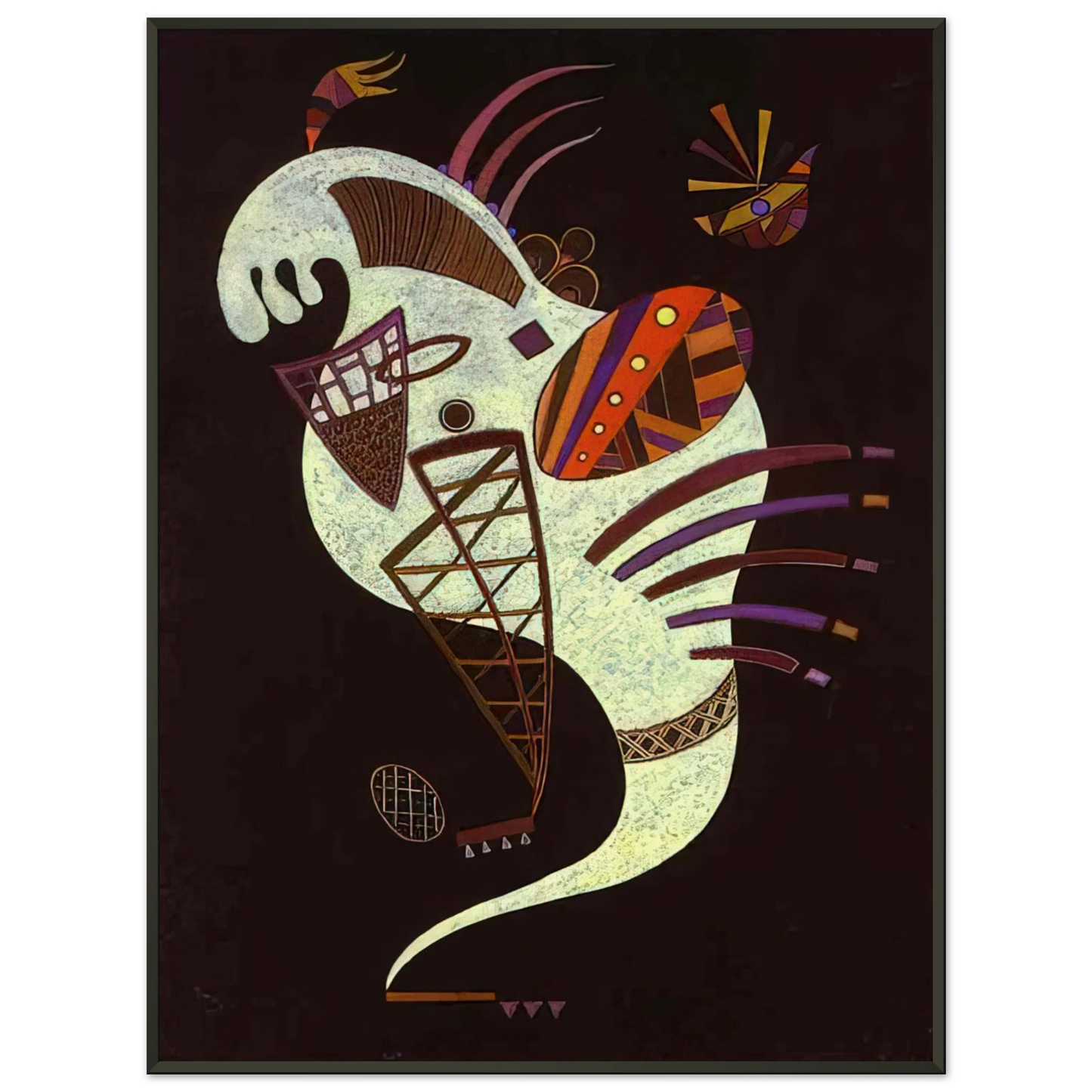Wassily Kandinsky WHITE FIGURE 1943 Framed Art Print - Aluminum Frame - 70x100 cm / 28x40 inches