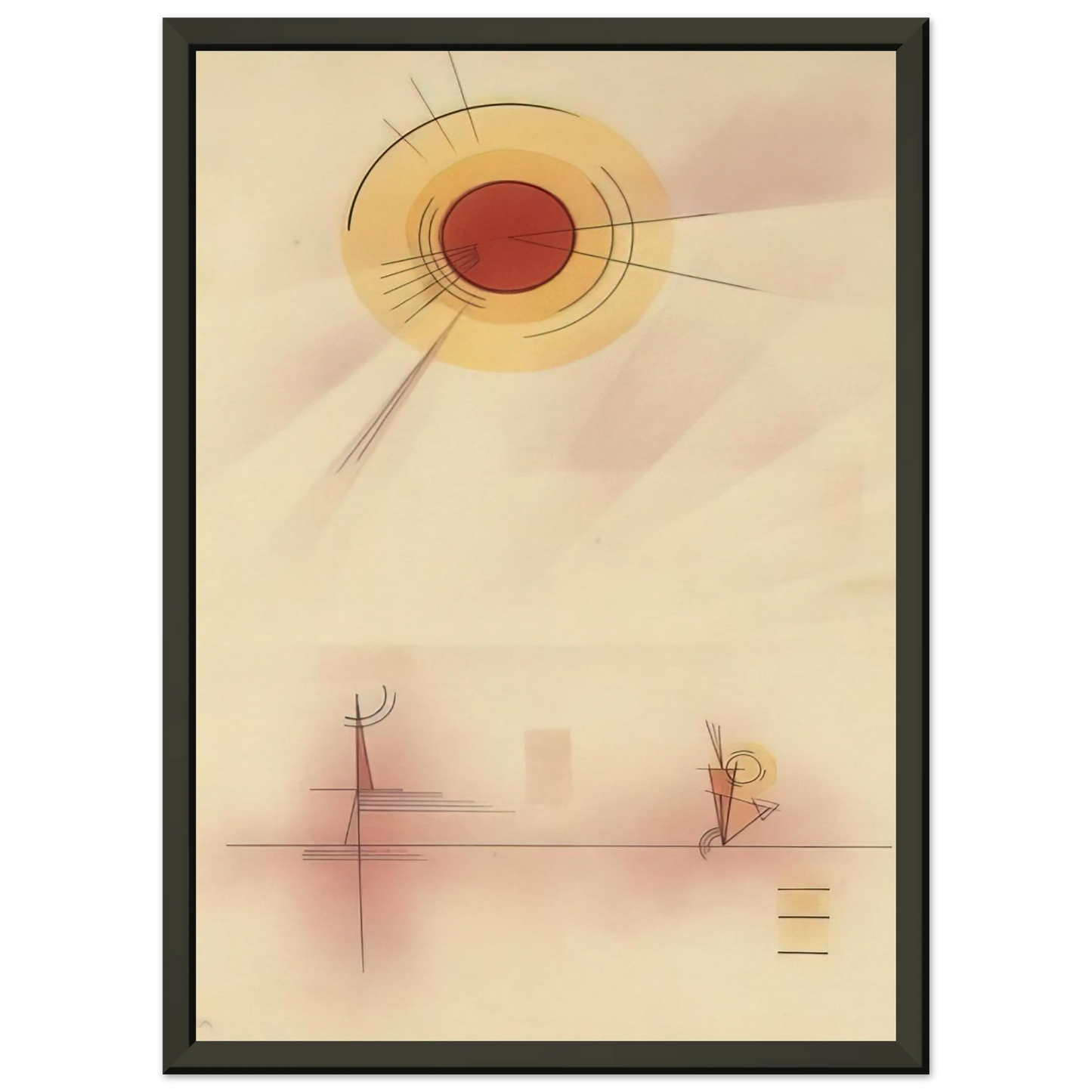 Wassily Kandinsky STRAHLEN 1929 Framed Art Print - Aluminum Frame - 40x50 cm / 16x20 inches