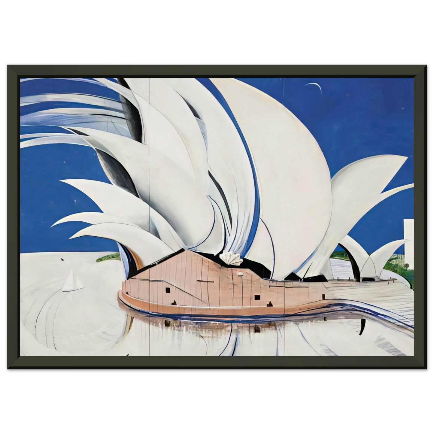 Brett Whiteley Opera House 1982 Framed Art Print - Aluminum Frame - 40x50 cm / 16x20 inches