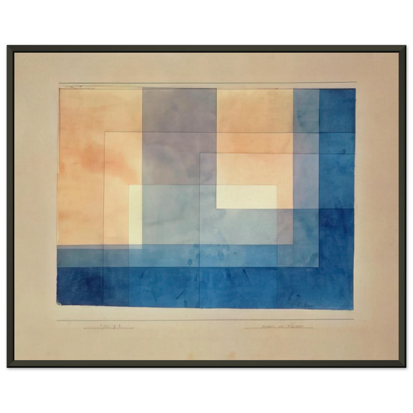 Paul Klee HOUSE ON THE WATER 1930 Framed Art Print - Aluminum Frame - 70x100 cm / 28x40 inches