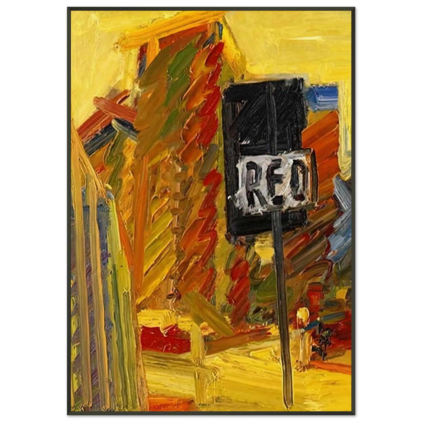 Frank Auerbach TOWER BLOCKS Framed Art Print - Aluminum Frame - 21x29.7 cm / 8x12"