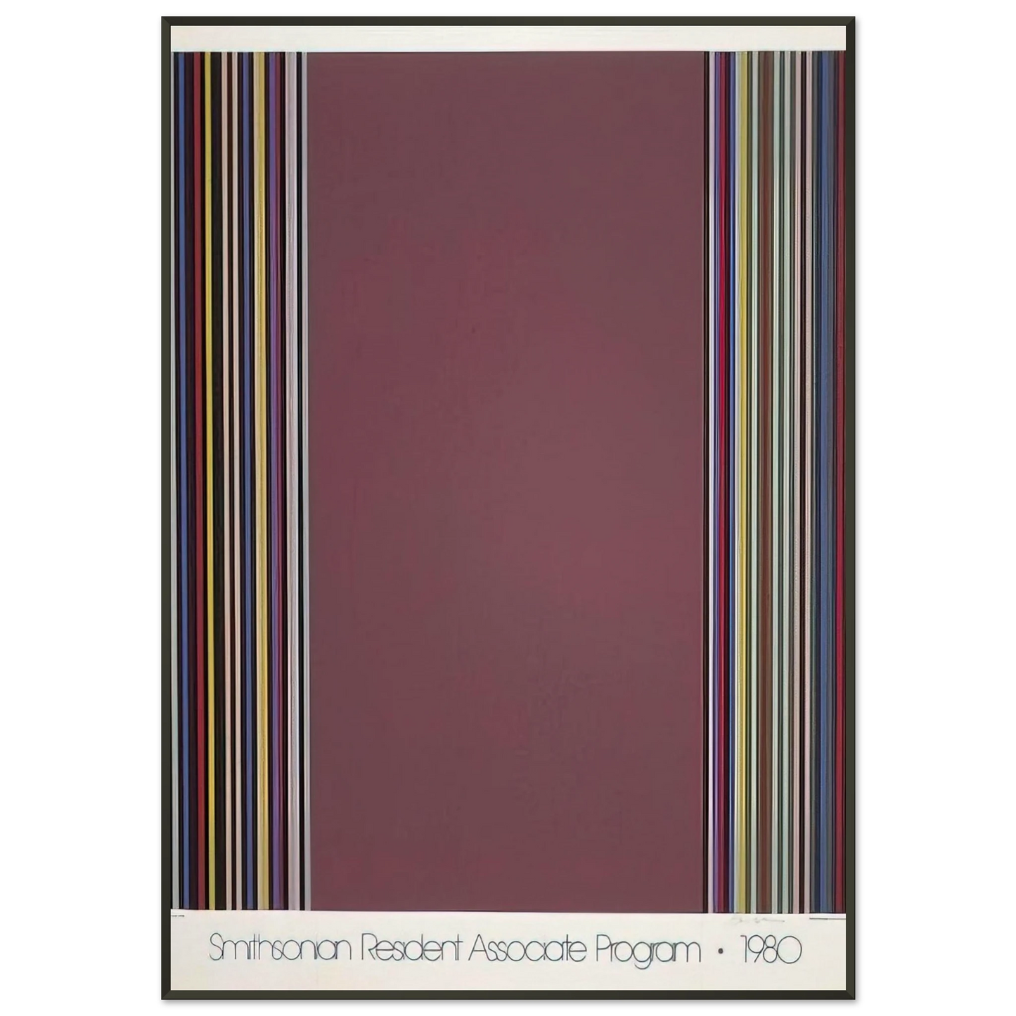 Gene Davis Smithsonian Resident Associates Program 1980 15th Anniversary Poster 1980 Framed Art Print - Aluminum Frame - 21x29.7 cm / 8x12"