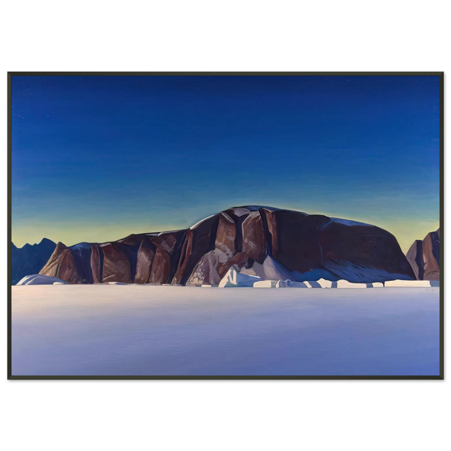 Rockwell Kent Greenland Coast Framed Art Print - Aluminum Frame - 21x29.7 cm / 8x12"