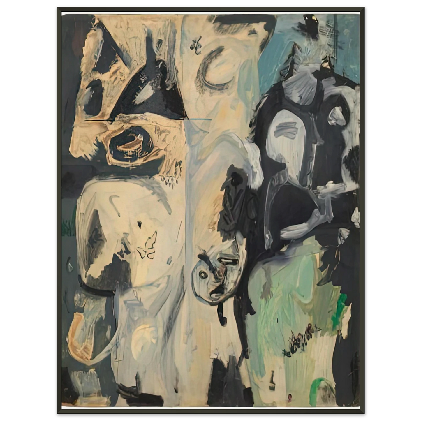 Helen Frankenthaler Untitled 1950 Framed Art Print - Aluminum Frame - 60x80 cm / 24x32 inches