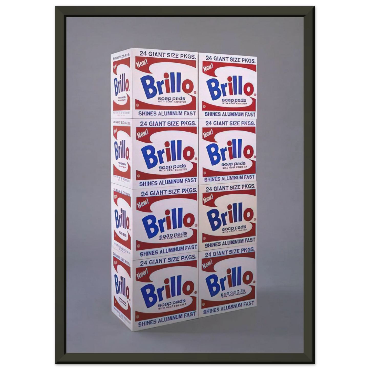 Andy Warhol Brillo Soap Pads Boxes Framed Art Print - Aluminum Frame - 70x100 cm / 28x40 inches