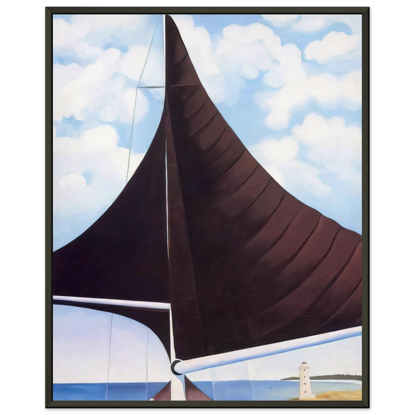 Georgia OKeeffe Brown Sail Wing on Wing Nassau Framed Art Print - Aluminum Frame - 60x80 cm / 24x32 inches