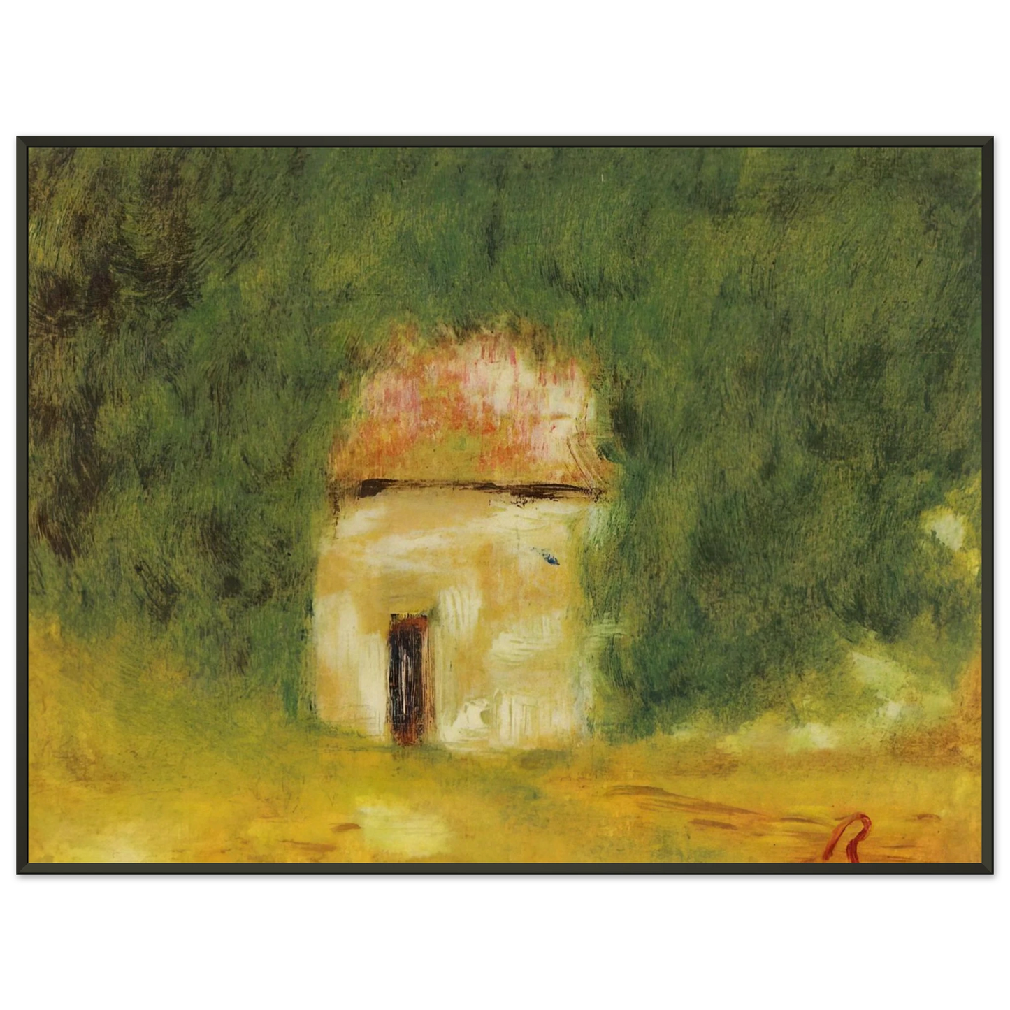 PierreAuguste Renoir The Little House Framed Art Print - Aluminum Frame - 70x100 cm / 28x40 inches