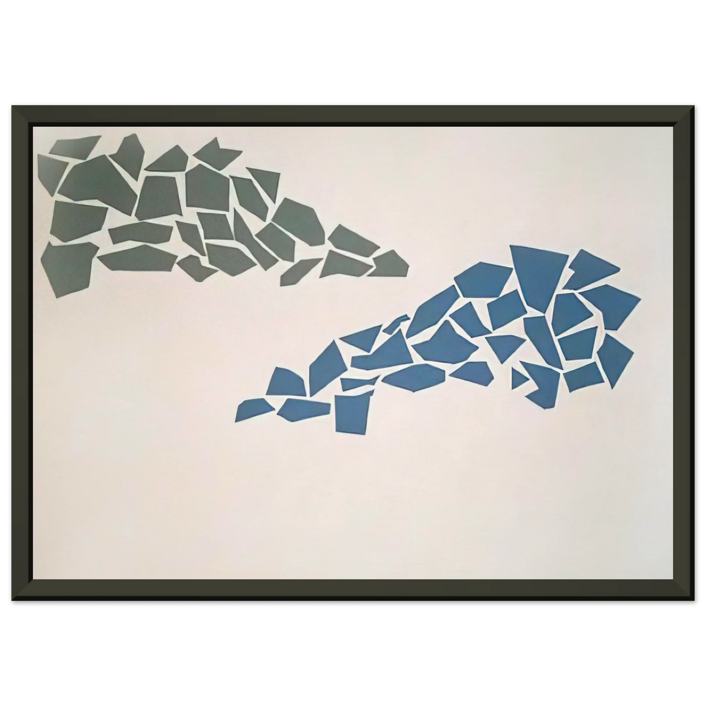 Robert Goodnough Blue and Green 1968 Framed Art Print - Aluminum Frame - 60x80 cm / 24x32 inches