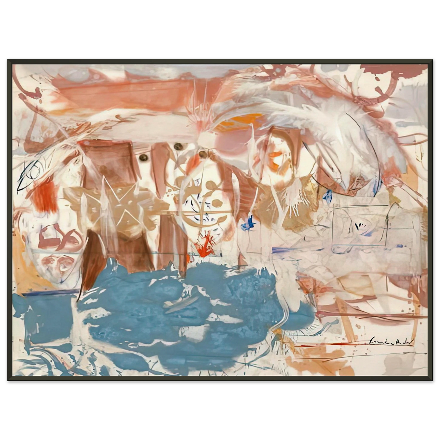 Helen Frankenthaler  Dawn After the Storm 1957 Framed Art Print  - Aluminum Frame - 70x100 cm / 28x40 inches