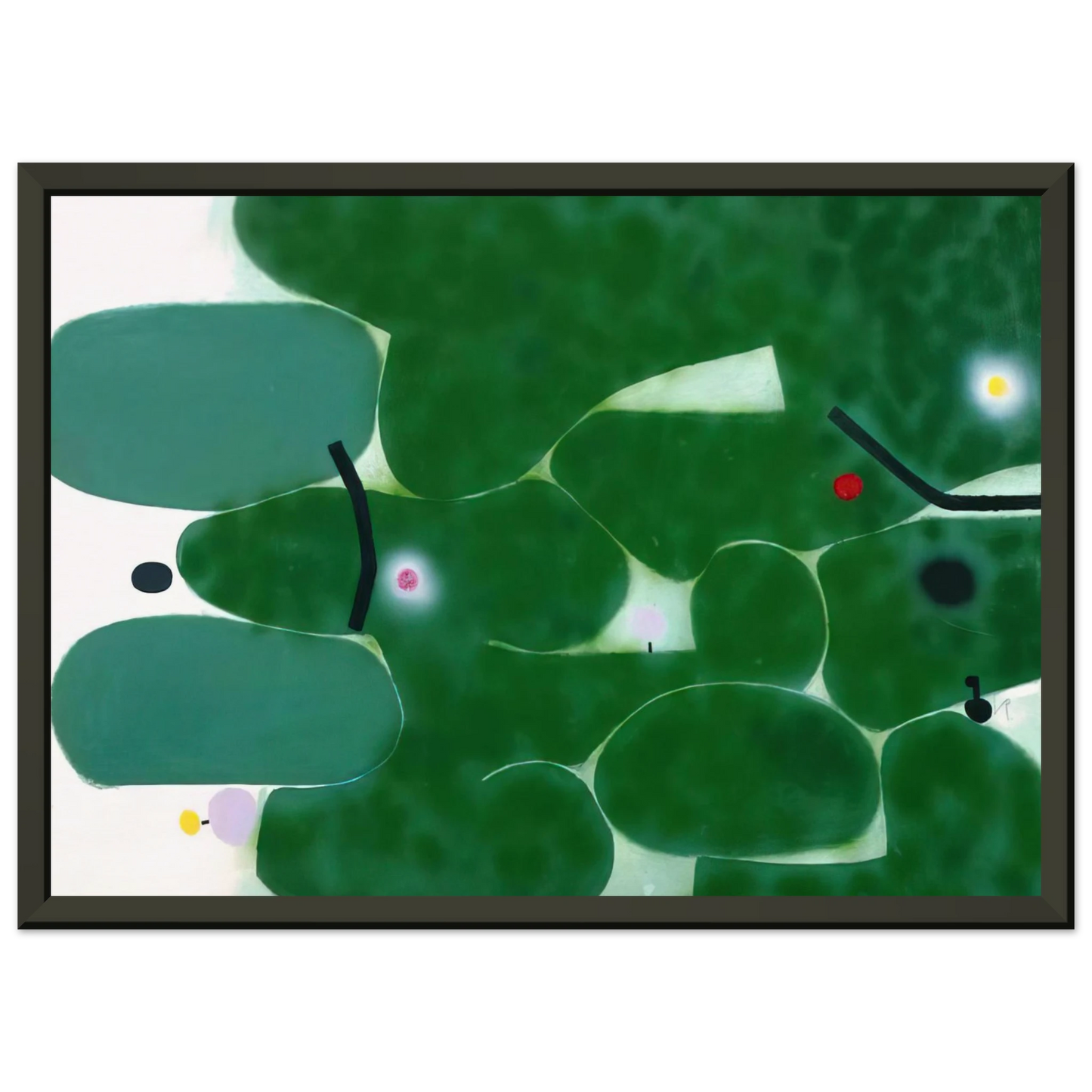 Victor Pasmore The Green Earth 1980 Framed Art Print - Aluminum Frame - 40x50 cm / 16x20 inches