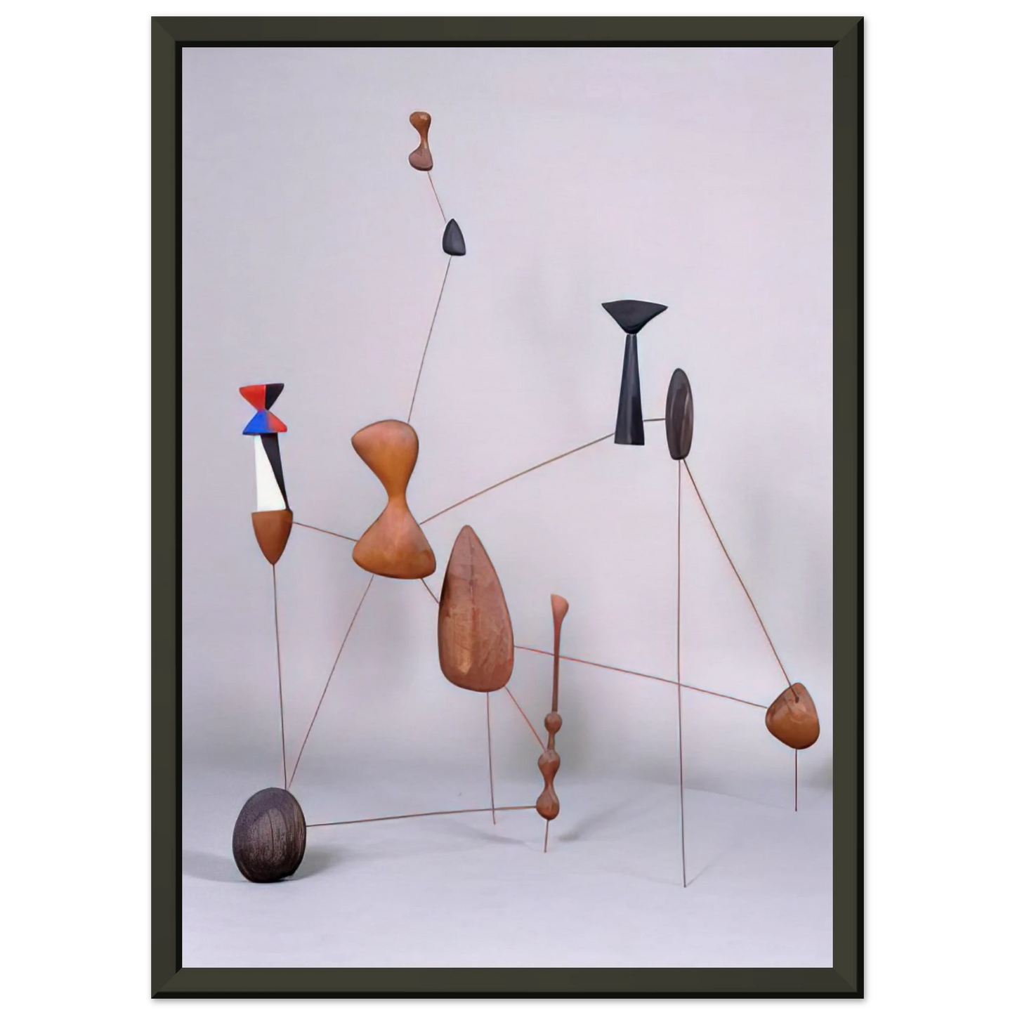 Alexander Calder VERTICAL CONSTELLATION WITH BOMB 1943 Framed Art Print - Aluminum Frame - 70x100 cm / 28x40 inches
