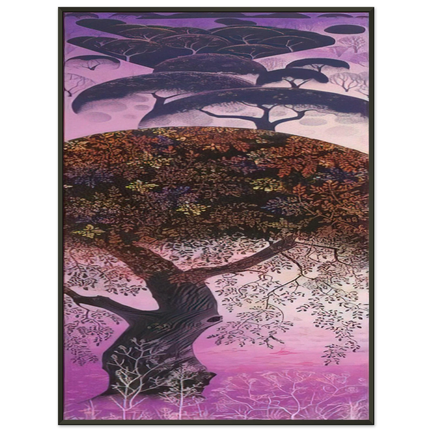 Eyvind Earle  California Tapestry Framed Art Print  - Aluminum Frame - 40x50 cm / 16x20 inches