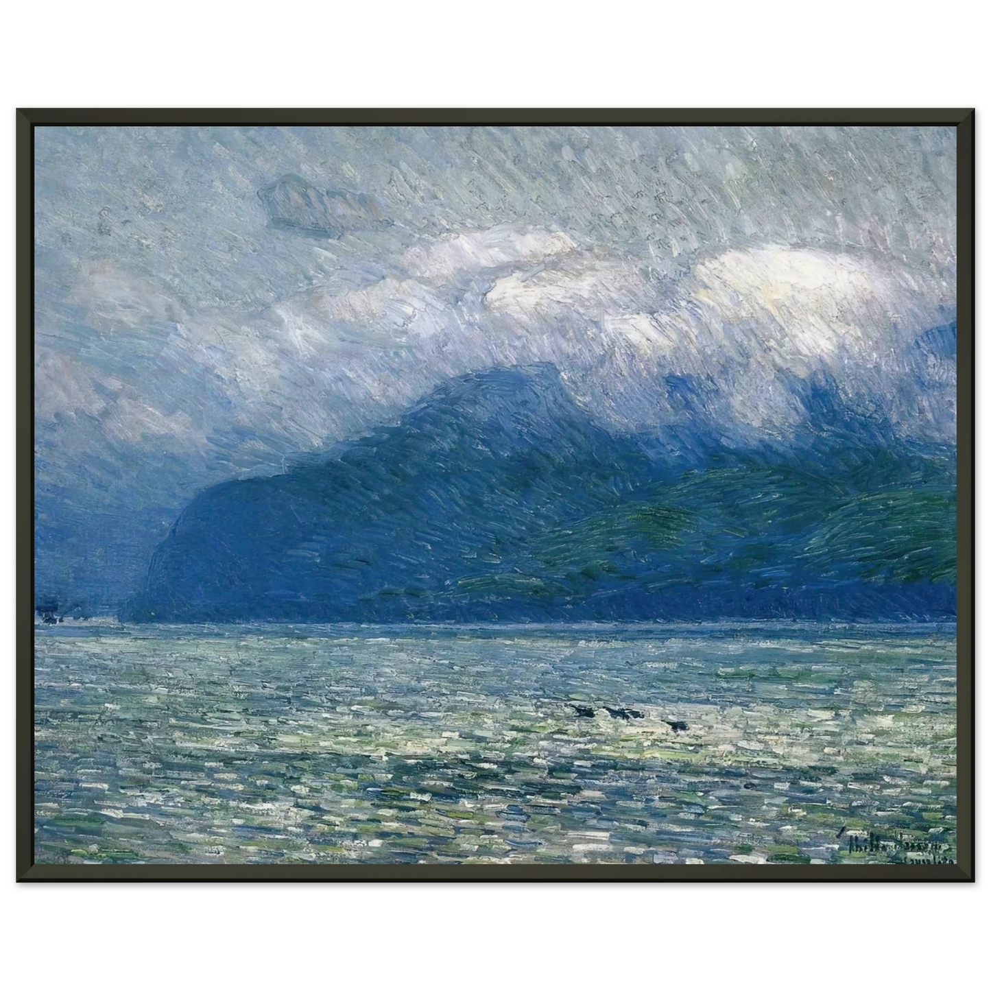 Childe Hassam The Silver Veil and the Golden Gate Framed Art Print - Aluminum Frame - 40x50 cm / 16x20 inches
