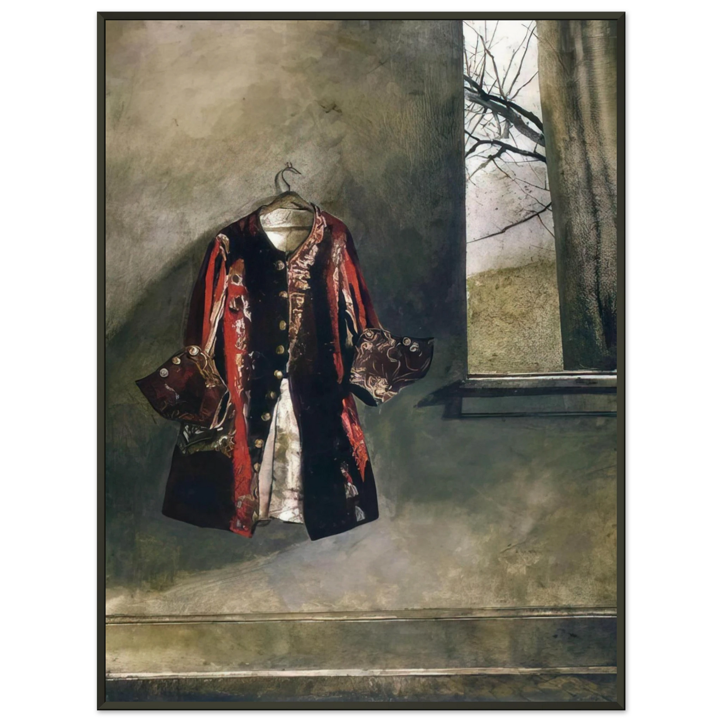 Andrew Wyeth CURTAIN CALL Framed Art Print - Aluminum Frame - 60x80 cm / 24x32 inches