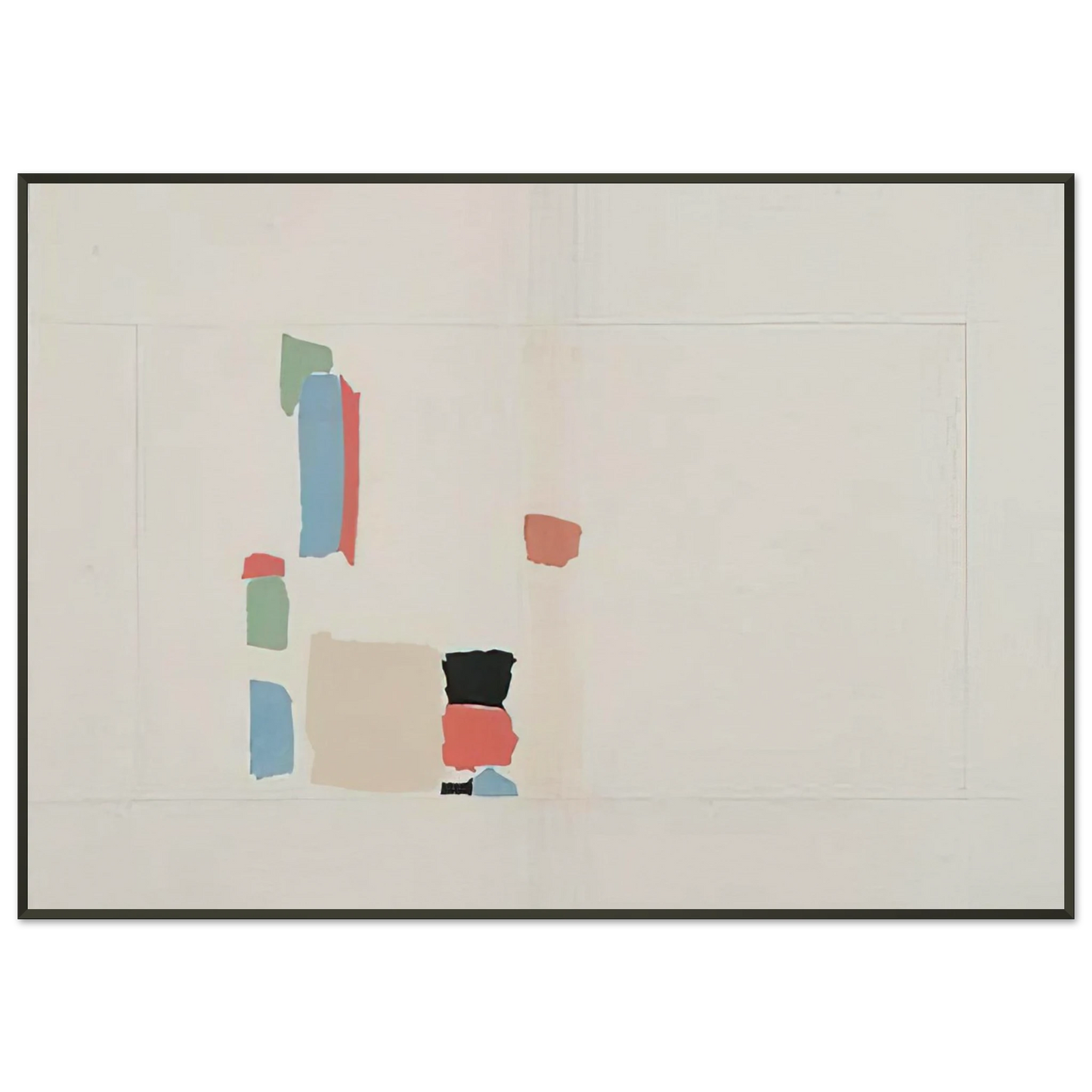Nicolas de Stael Abstract Composition Lyrical Abstraction Framed Art Print - Aluminum Frame - 21x29.7 cm / 8x12"
