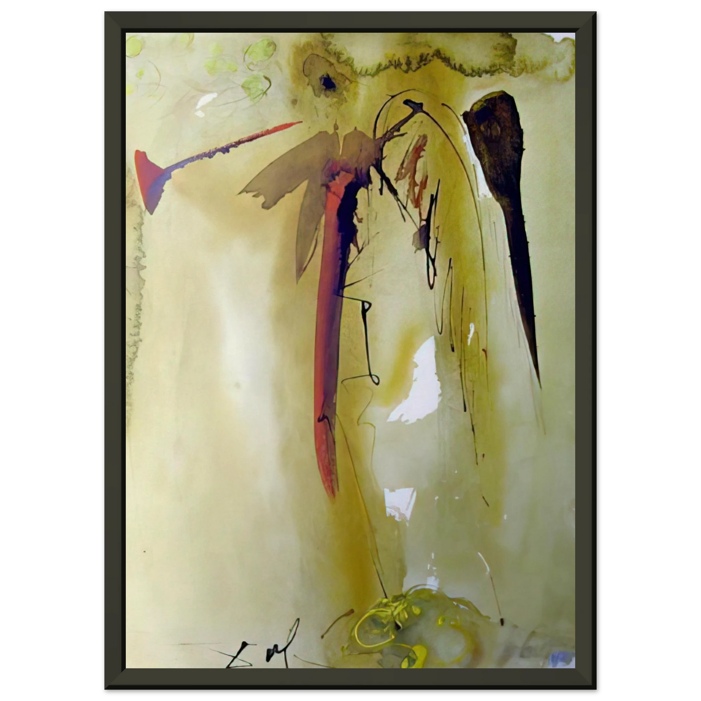 Salvador Dali VOX CLAMANTIS 1967 Framed Art Print - Aluminum Frame - 40x50 cm / 16x20 inches