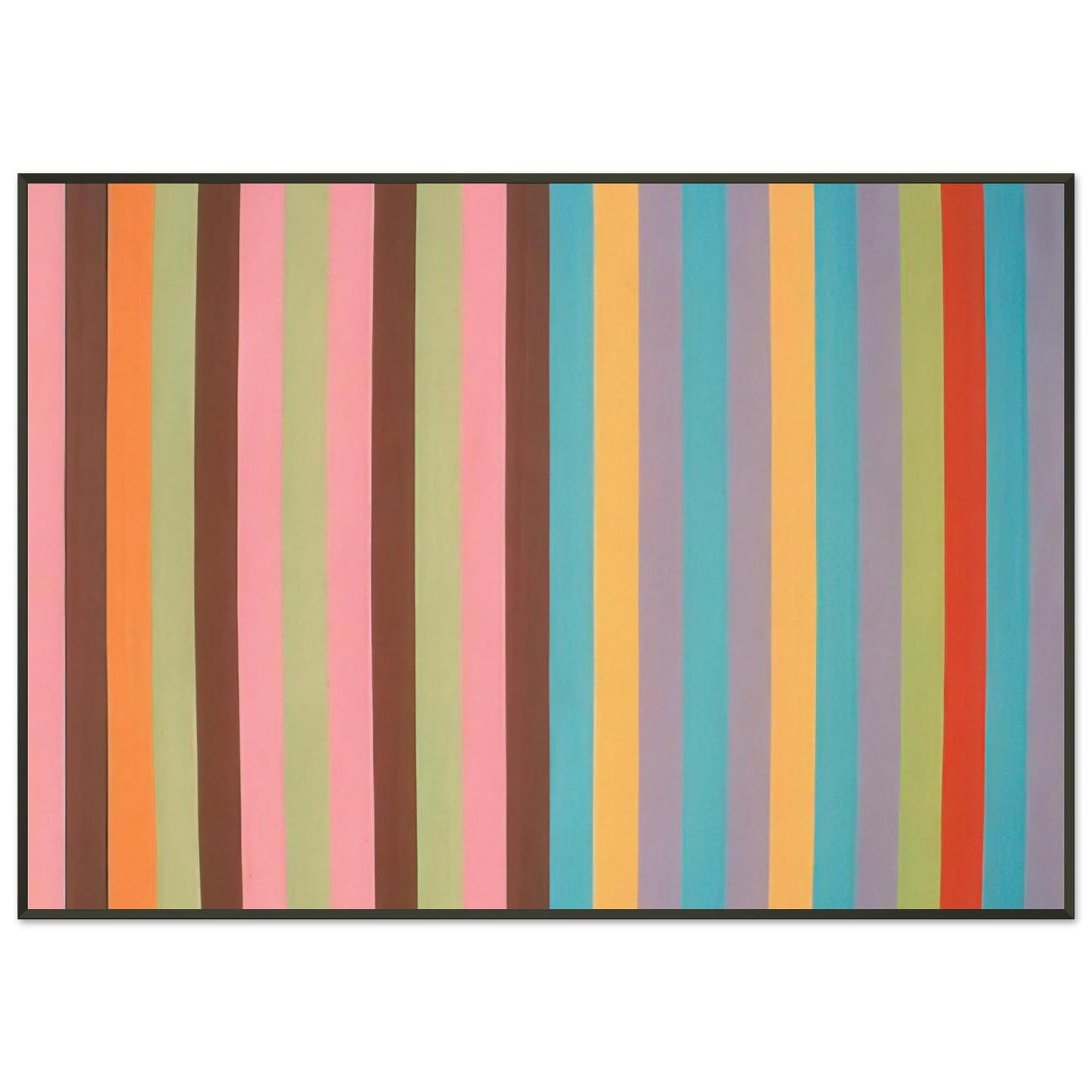 Gene Davis Boudoir Painting 1965 Framed Art Print - Aluminum Frame - 21x29.7 cm / 8x12"