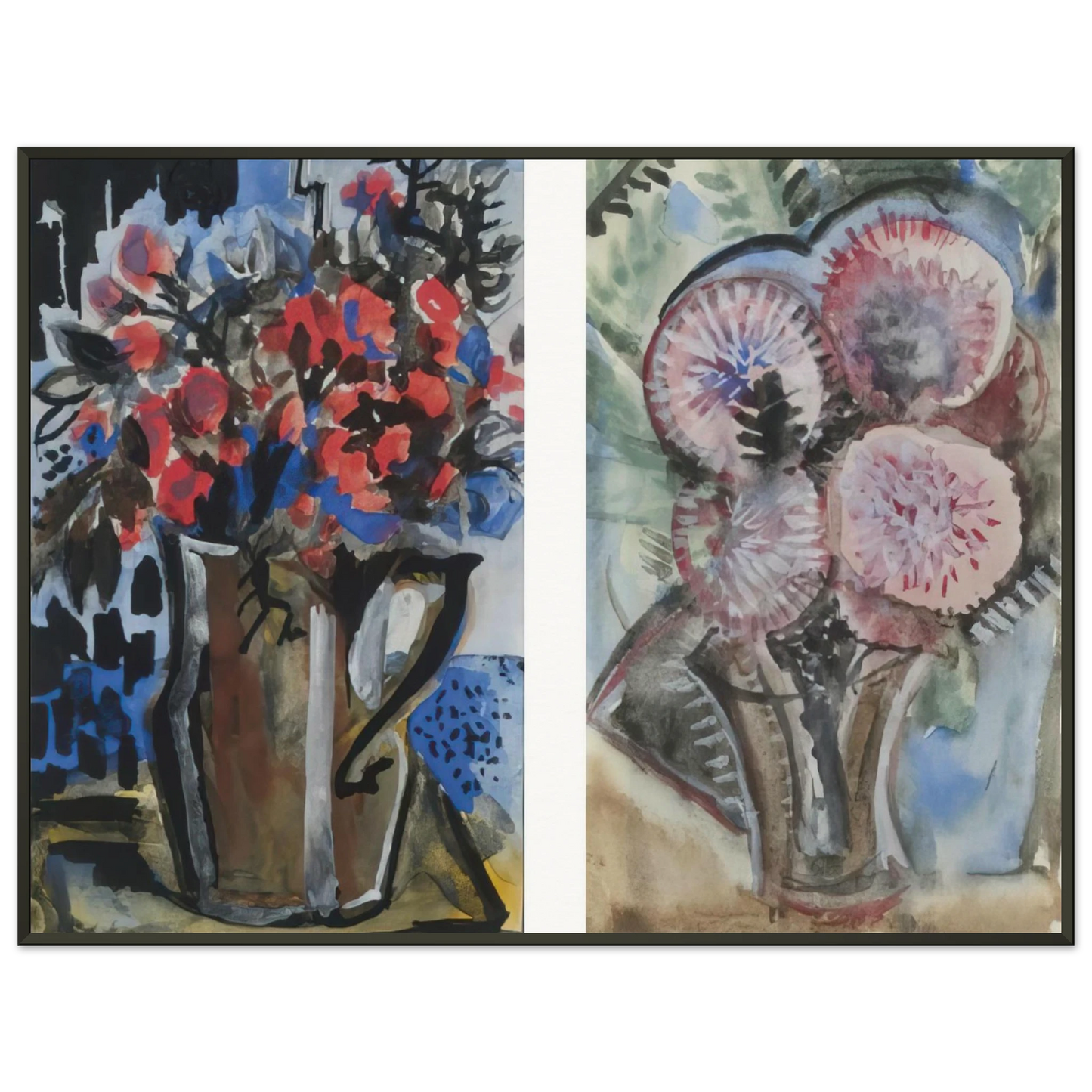 Natalia Goncharova Still Life Expressionism Framed Art Print - Aluminum Frame - 70x100 cm / 28x40 inches