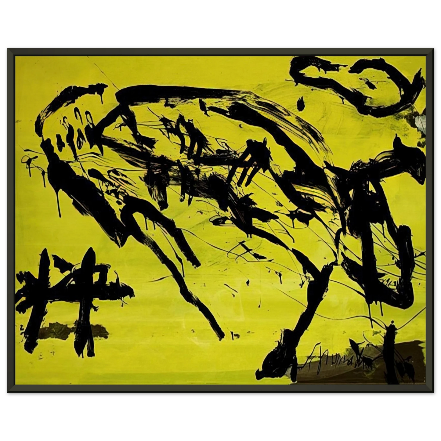 Emil Schumacher Hirschkuh Tachisme Framed Art Print - Aluminum Frame - 40x50 cm / 16x20 inches