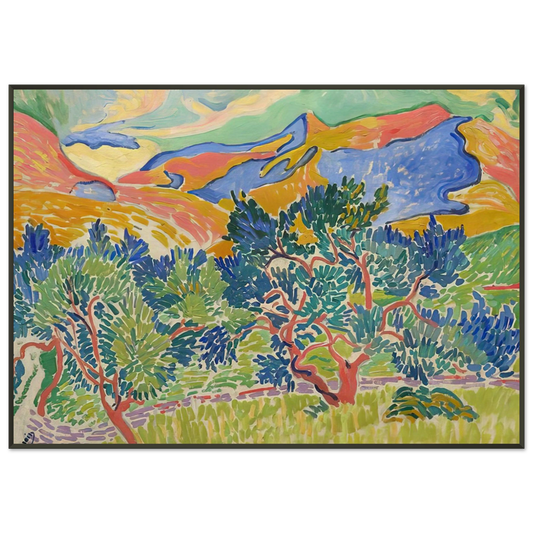 Andre Derain  MOUNTAINS AT COLLIOURE 1905 Framed Art Print  - Aluminum Frame - 21x29.7 cm / 8x12"