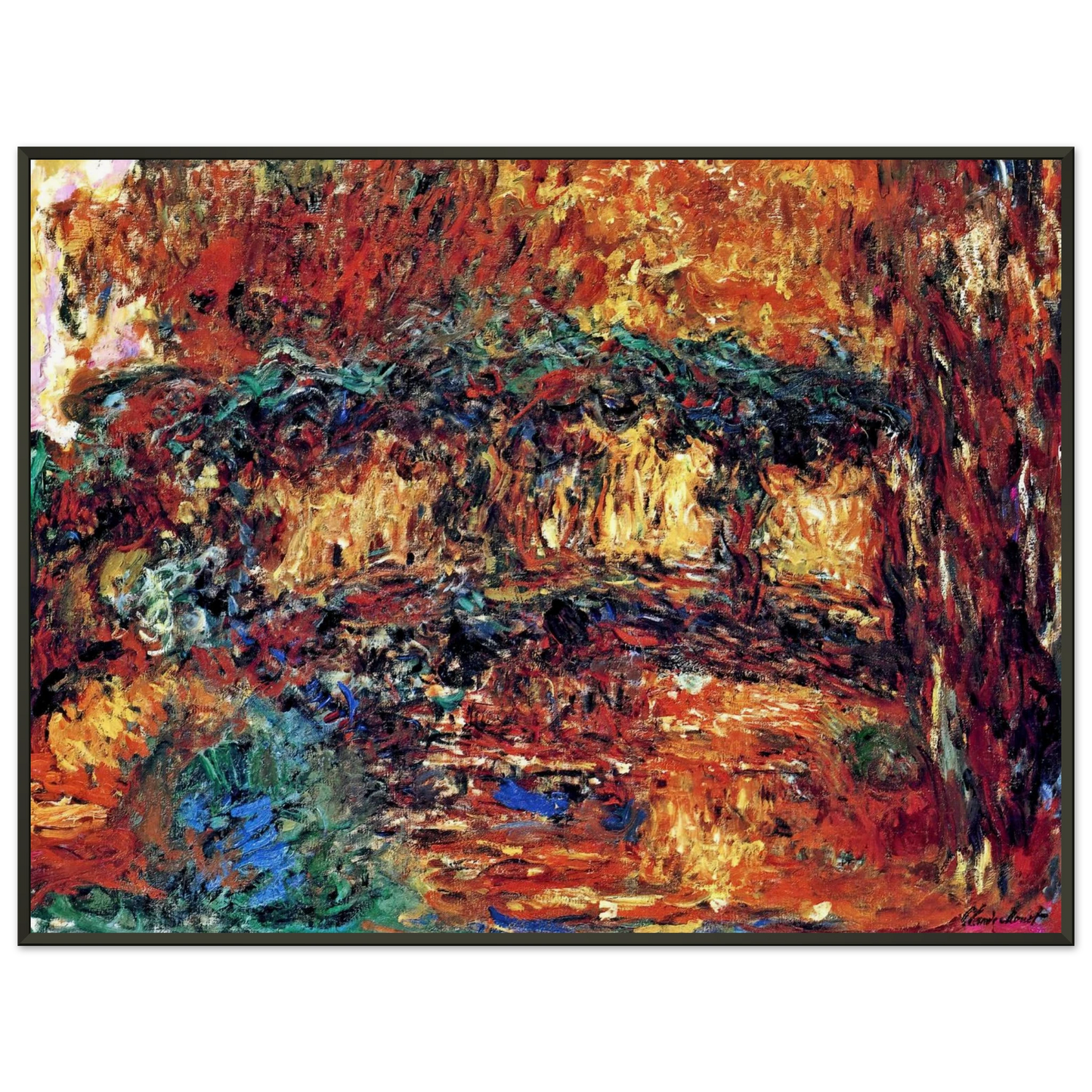 claude monet  The Japanese Bridge 7 Framed Art Print  - Aluminum Frame - 70x100 cm / 28x40 inches